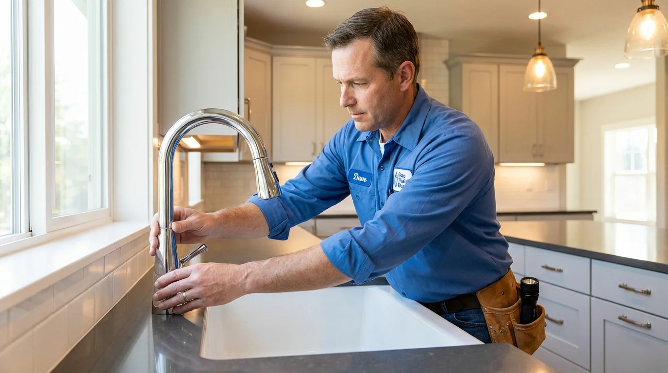 Kitchen faucet installation by Johns Plumbing LLC in Fort Montgomery